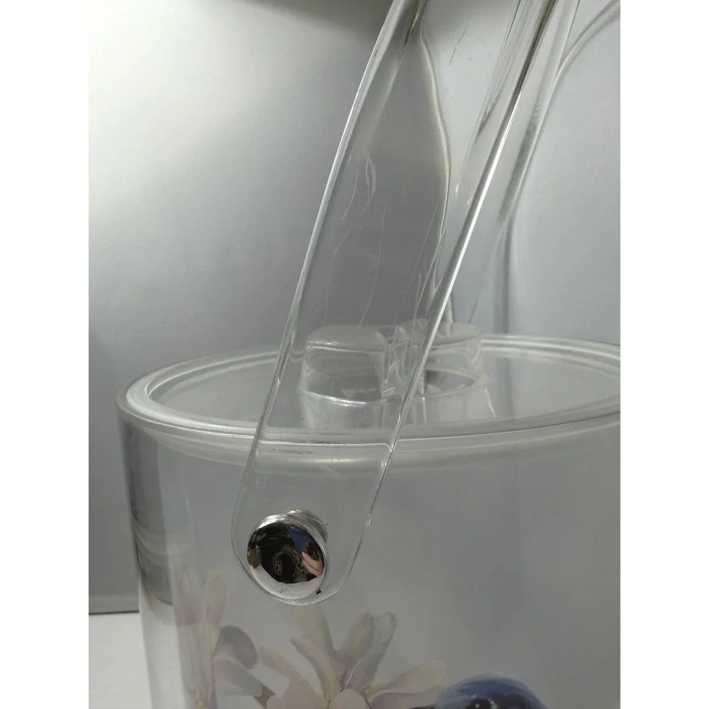 Vintage Ice Bucket Butterfly Bird Floral